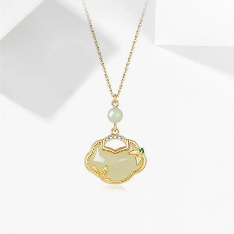 GIFU Serpentine Jade Necklaces Women's-5
