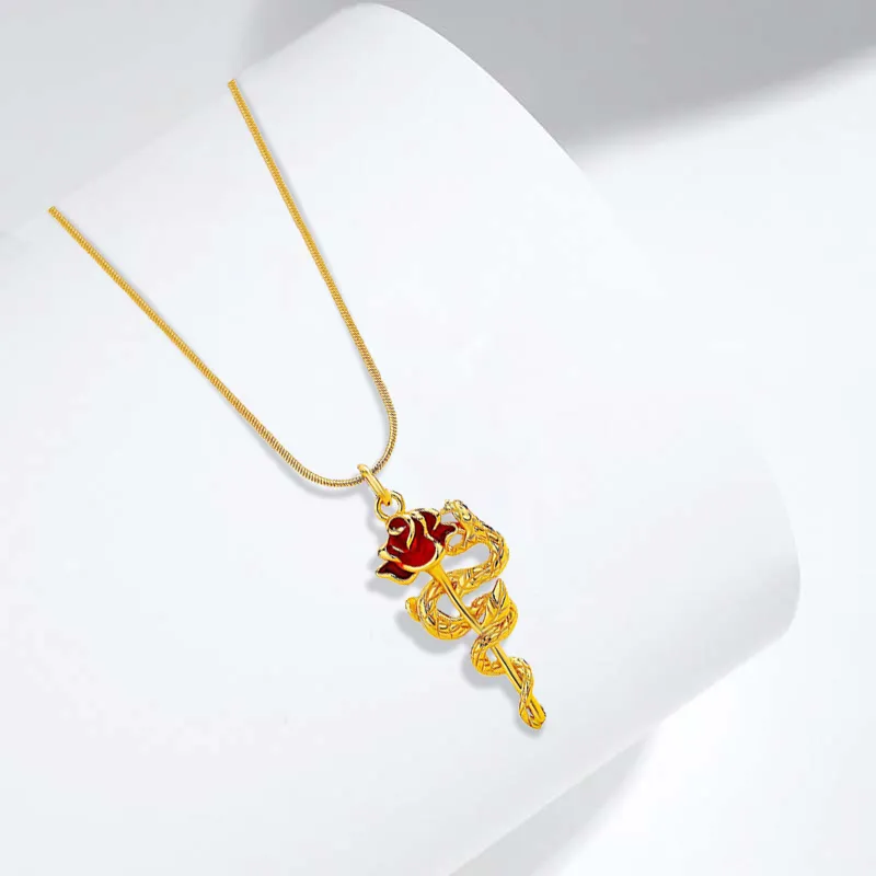 GIFU Alloy Necklaces Women's Red-3