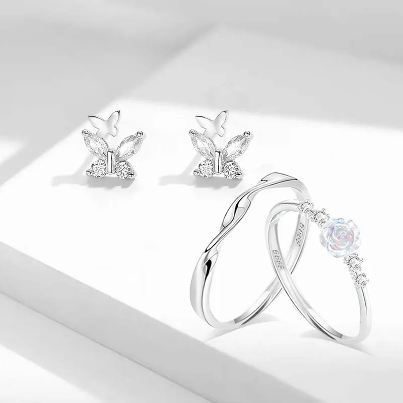 GIFU 999 Fine Silver Stud Earrings Unisex-2