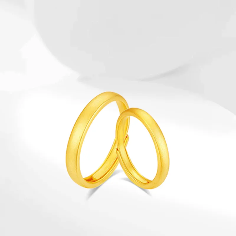 Muyan S999 Fine Silver Simple Love Ring Unisex-2