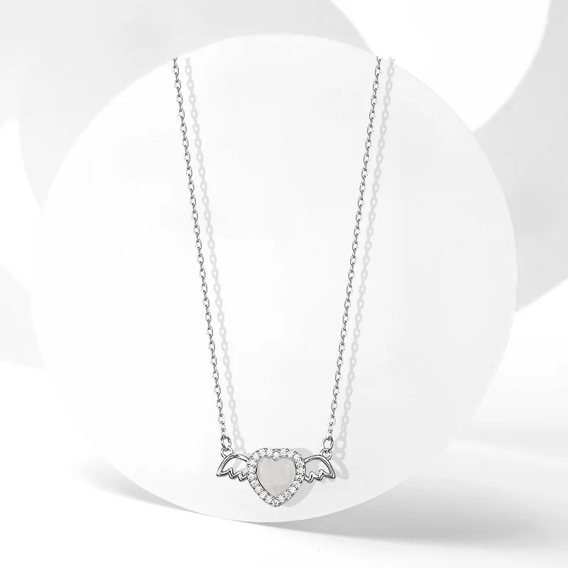 Muyan Glass Cat Eye Jade Necklaces Women's-2
