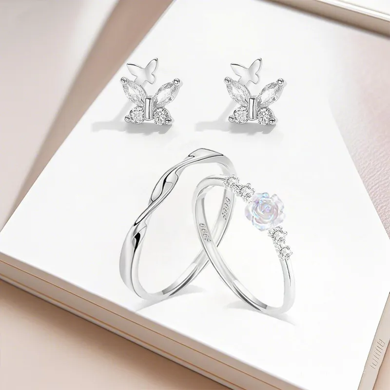 GIFU 999 Fine Silver Stud Earrings Unisex-3