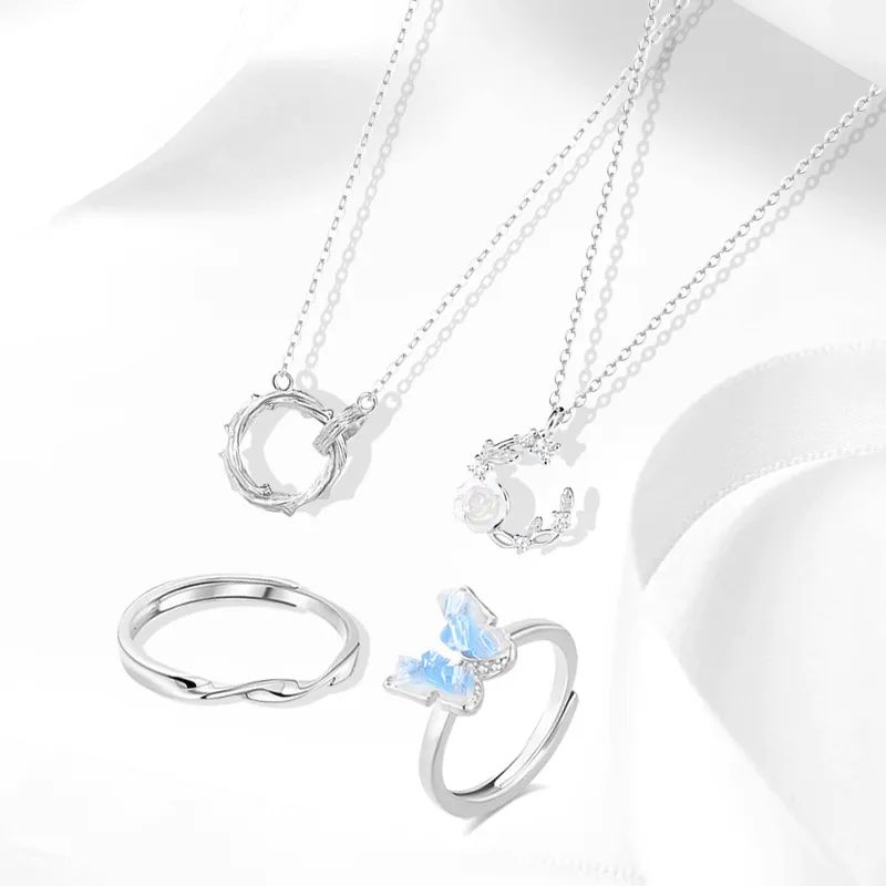 Muyan Alloy Thorn Rose Combination Set Unisex-1