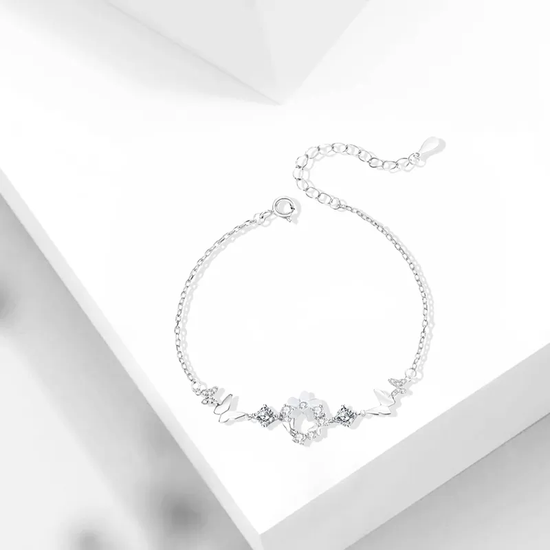 Muyan Colored Glaze Rose Butterfly Bracelet Women's-2