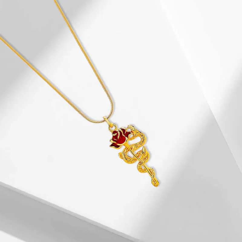 GIFU Alloy Necklaces Women's Red-1