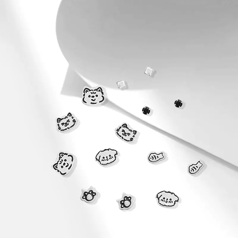 Muyan Alloy Stud Earrings Women's-2