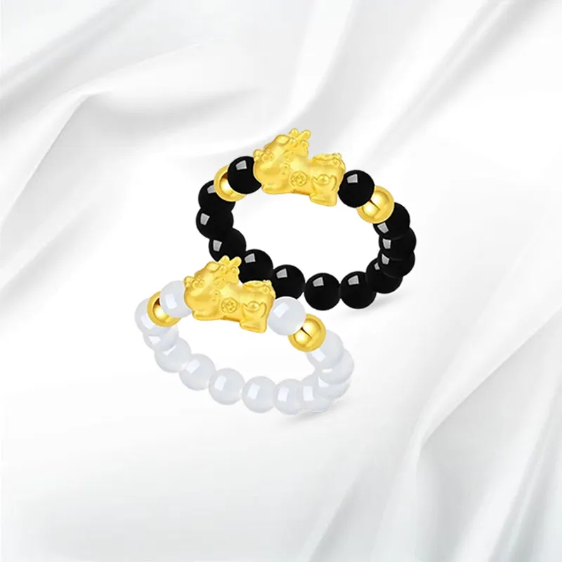 GIFU Synthetic/Artificial Colored Glaze Rings Unisex-3