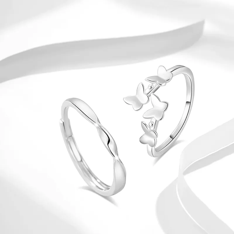 Muyan S999 Fine Silver Rings Unisex-1
