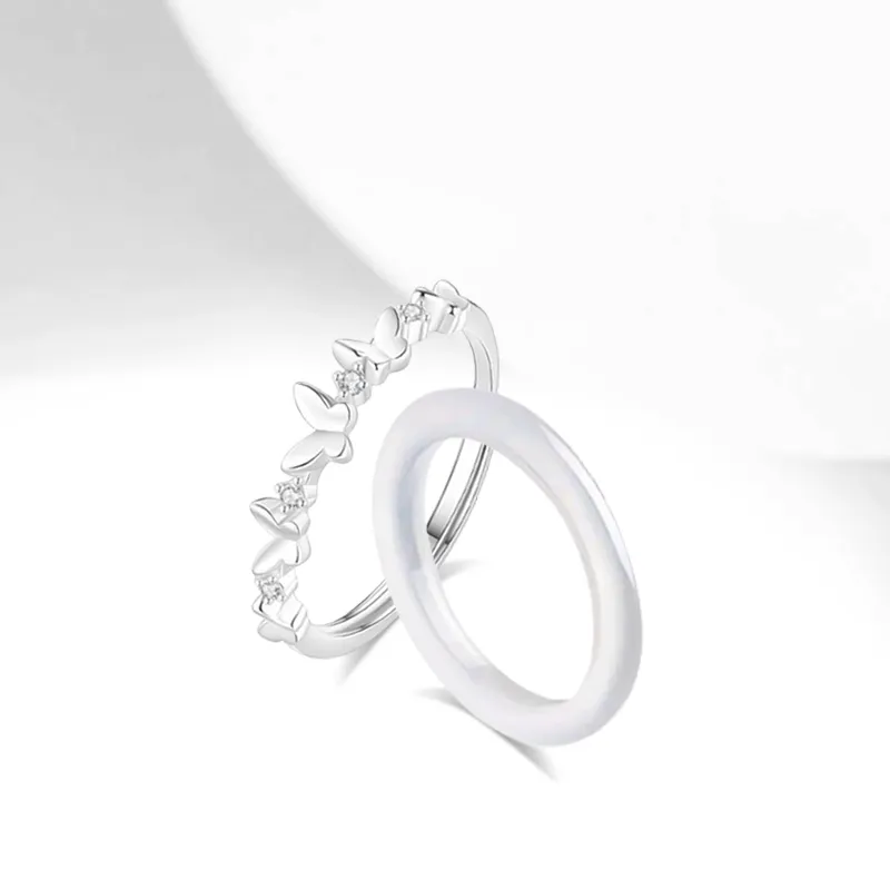 Muyan Colored Glaze Rings Women's-2