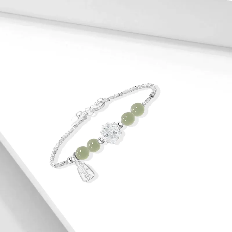Muyan Chalcedony Pure Silver Bracelets Women's-1