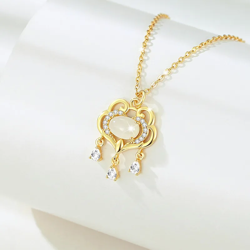GIFU Chalcedony Jade Necklaces Women's-2