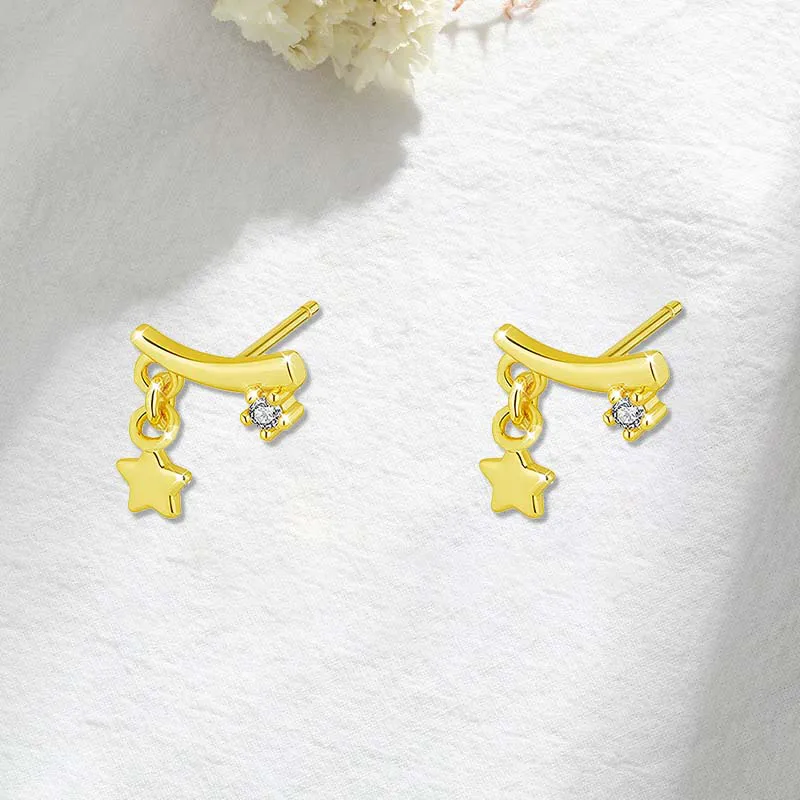 GIFU S925 Silver Stud Stud Earrings Women's-1