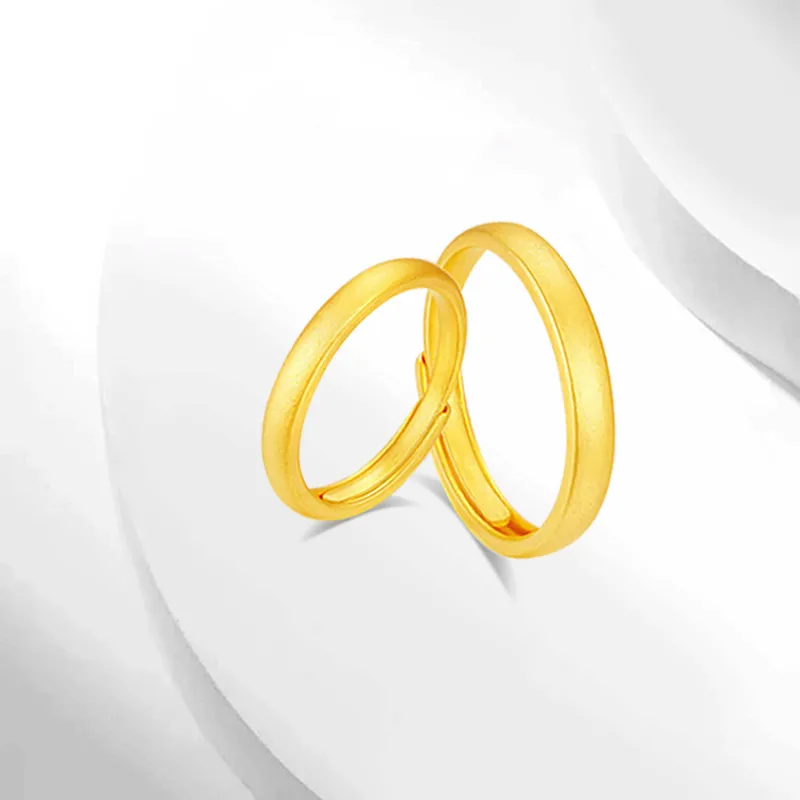 Muyan S999 Fine Silver Simple Love Ring Unisex-1