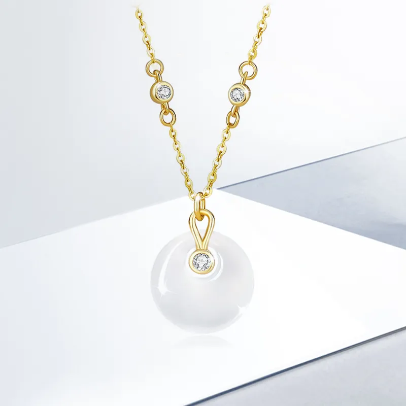 GIFU Chalcedony Jade Necklaces Women's-2