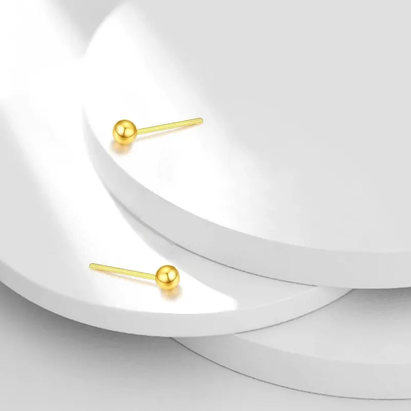 Muyan S999 Fine Silver Stud Earrings Women's-1