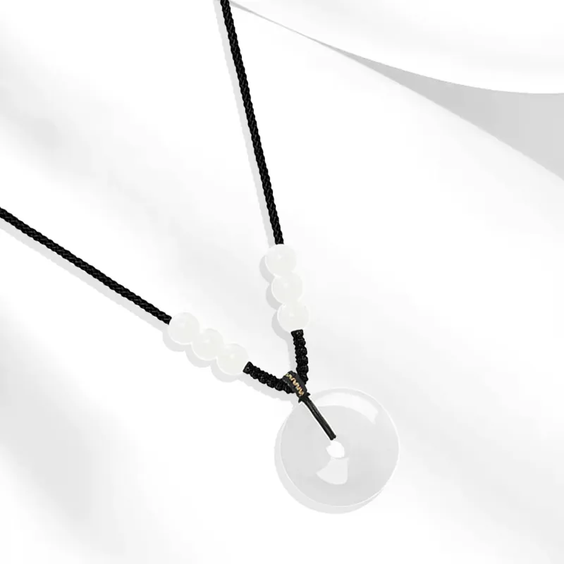 Muyan White Jade Bodhi Necklaces Unisex-1
