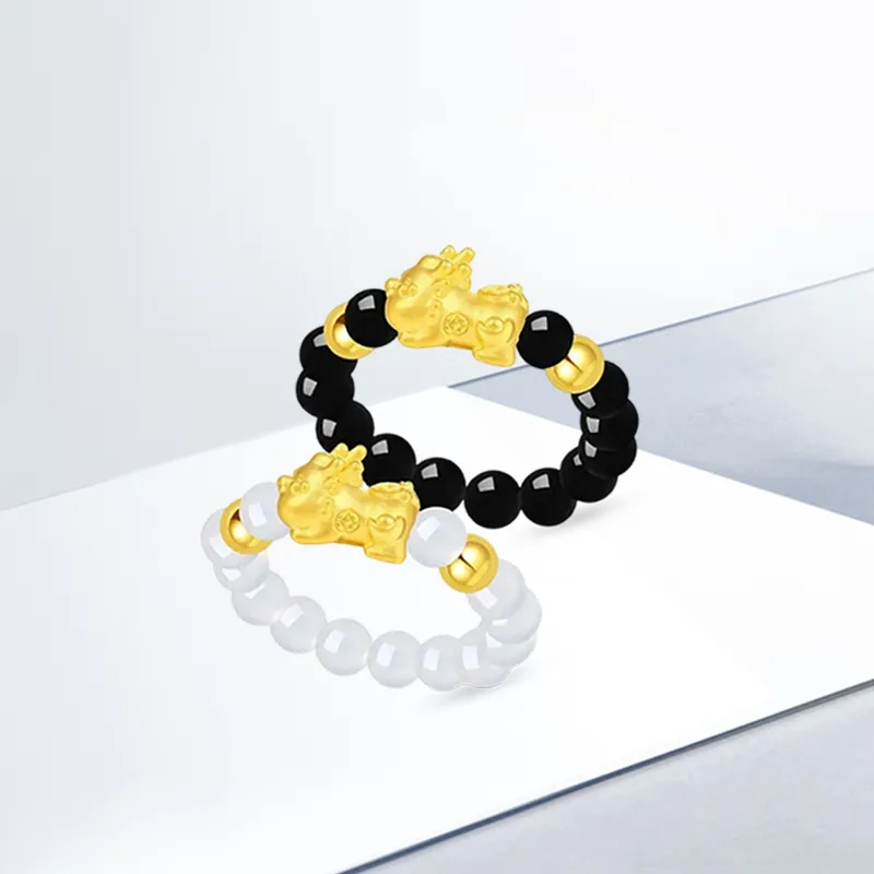 GIFU Synthetic/Artificial Colored Glaze Rings Unisex-1