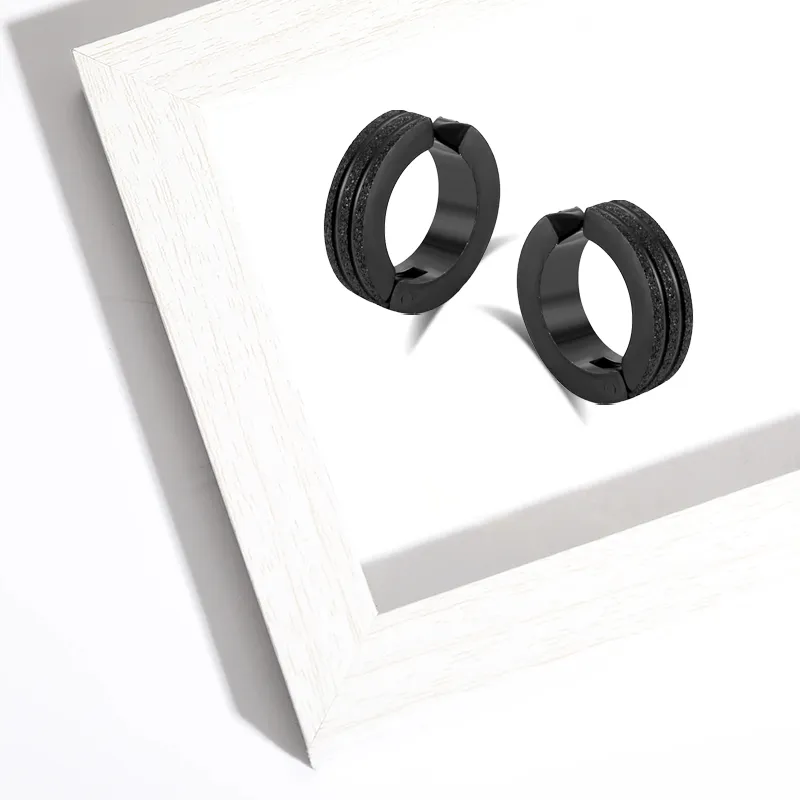 Muyan Titanium Steel Clip On Earrings Unisex-2