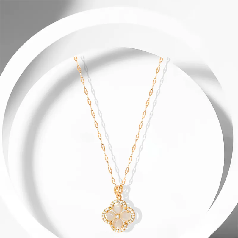 Muyan Glass Cat Eye Necklaces Women's-2