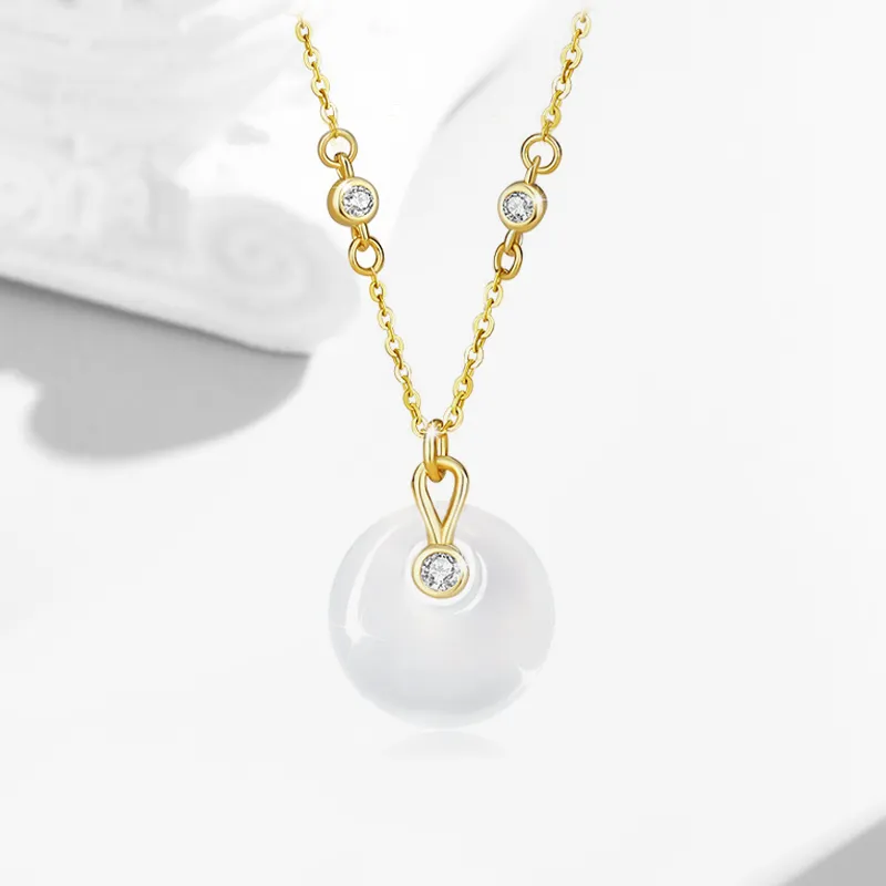 GIFU Chalcedony Jade Necklaces Women's-3