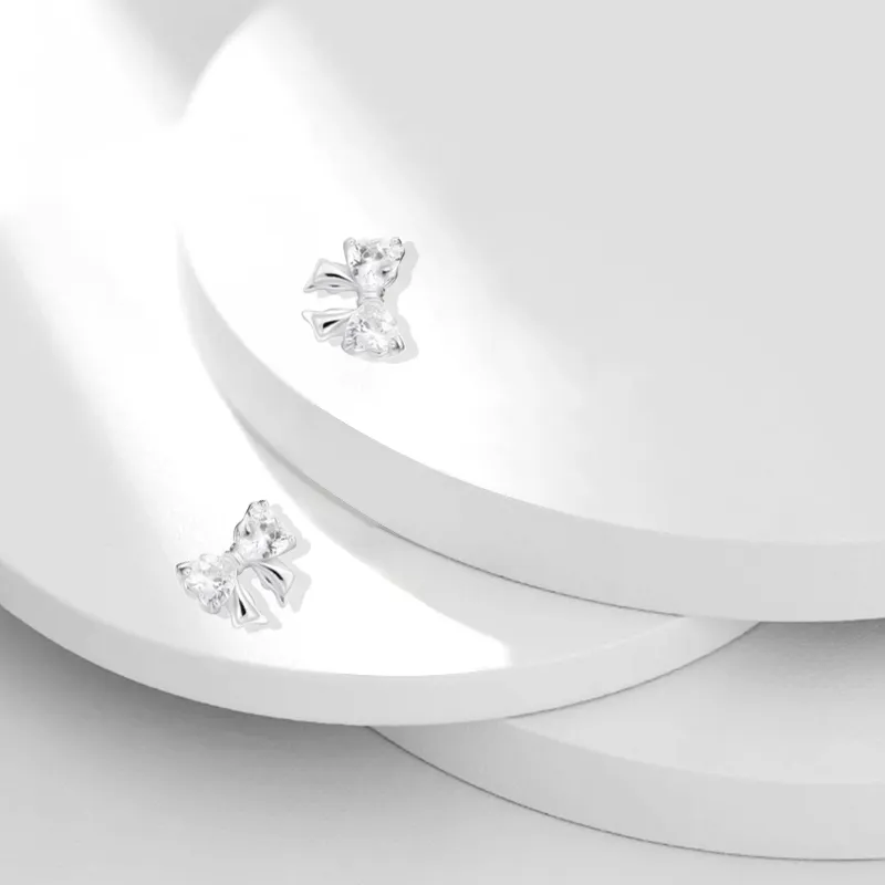 Muyan S999 Fine Silver Stud Earrings Women's-2