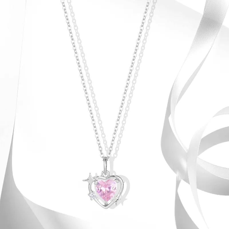 Muyan Alloy Peach Galaxy Necklace Unisex-2