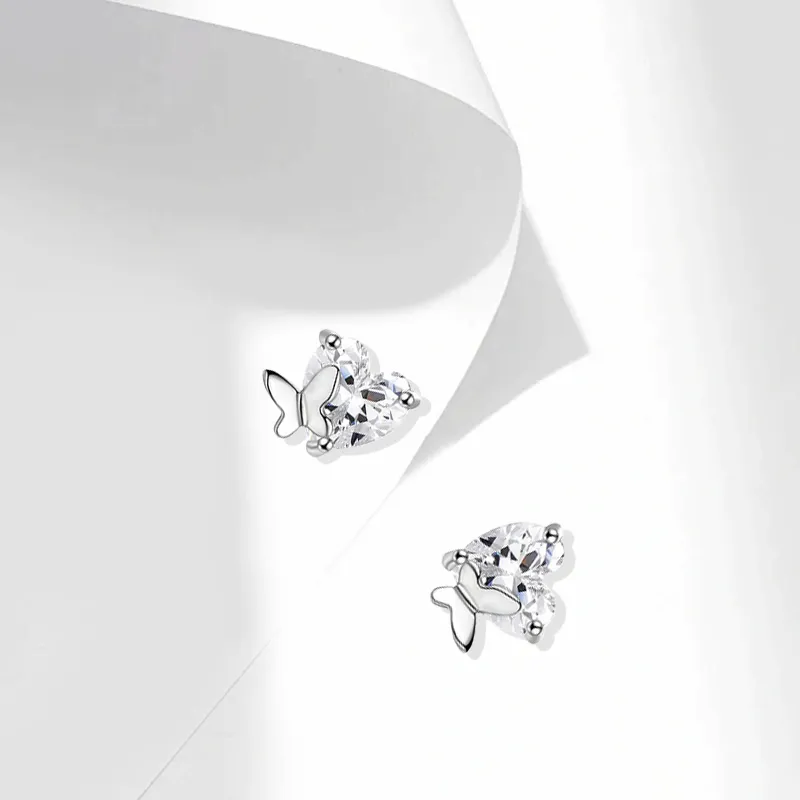 Muyan S999 Fine Silver Stud Earrings Women's-2
