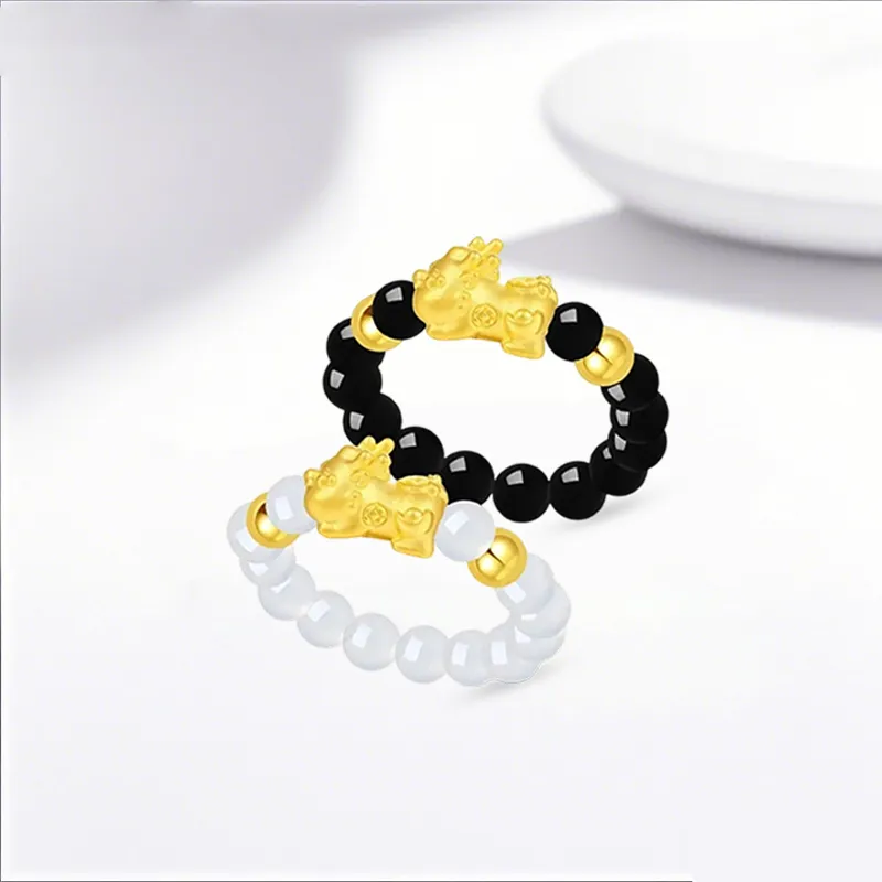 GIFU Synthetic/Artificial Colored Glaze Rings Unisex-2