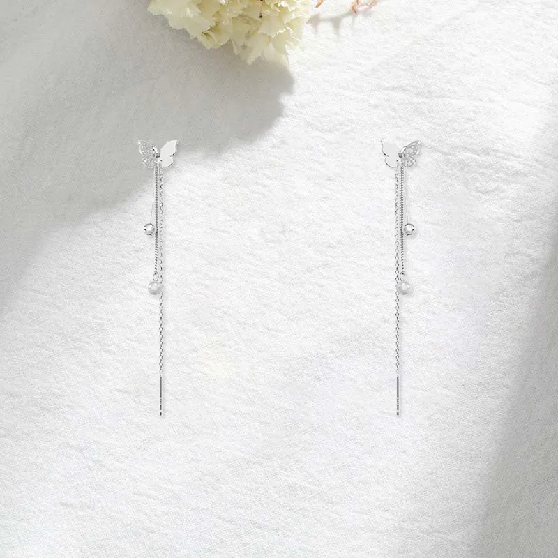GIFU S925 Silver Drop Earrings Women's-3