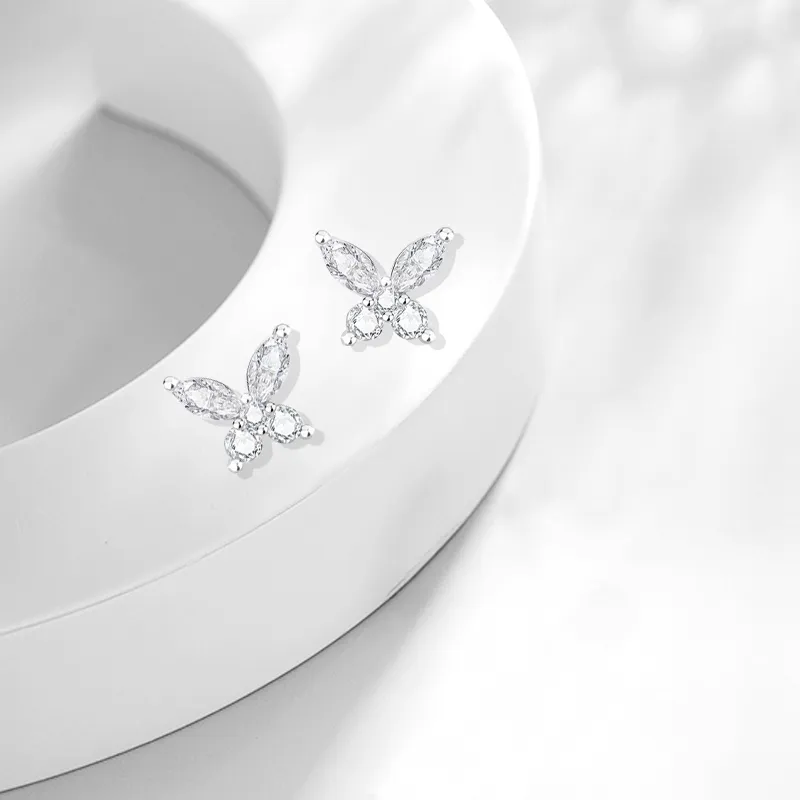 Muyan S925 Silver Stud Earrings Women's-2