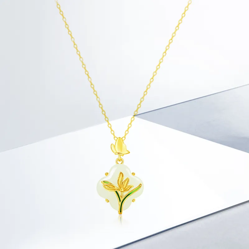 GIFU Serpentine Jade Necklaces Women's-2