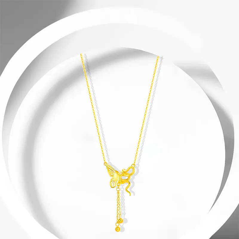 Muyan Alloy Serpent Butterfly Necklace Women's-2