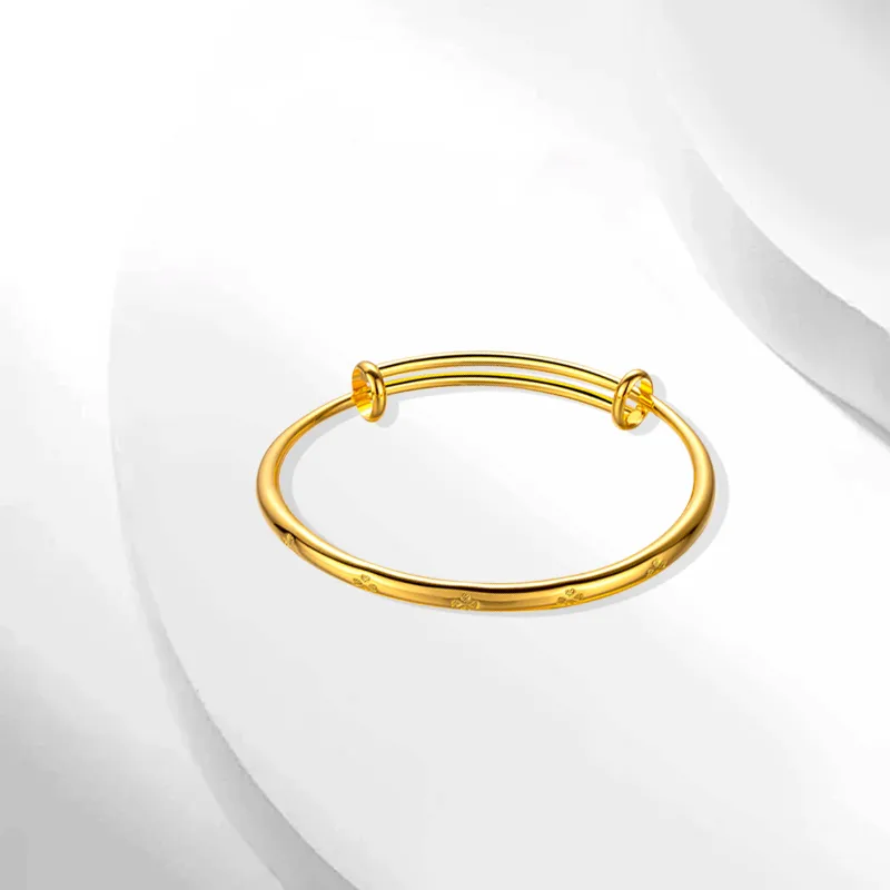 Muyan Alloy Heart Four Leaf Clover Bangle Women's-1