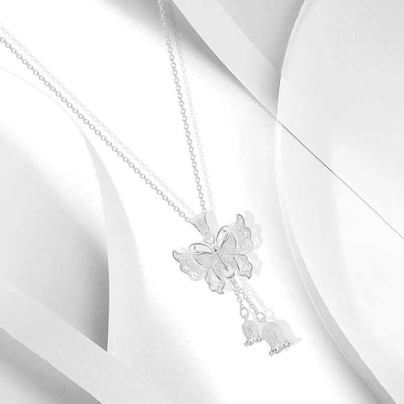 Muyan S999 Fine Silver Sterling Silver Necklaces Women's-1