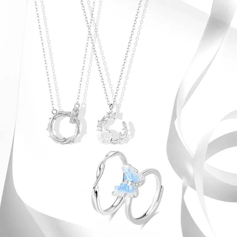 Muyan Alloy Thorn Rose Combination Set Unisex-2