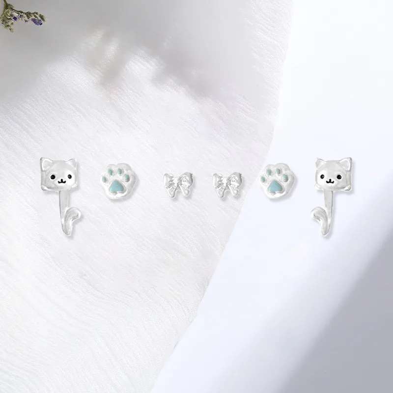 GIFU Zircon Stud Earrings Women's-2