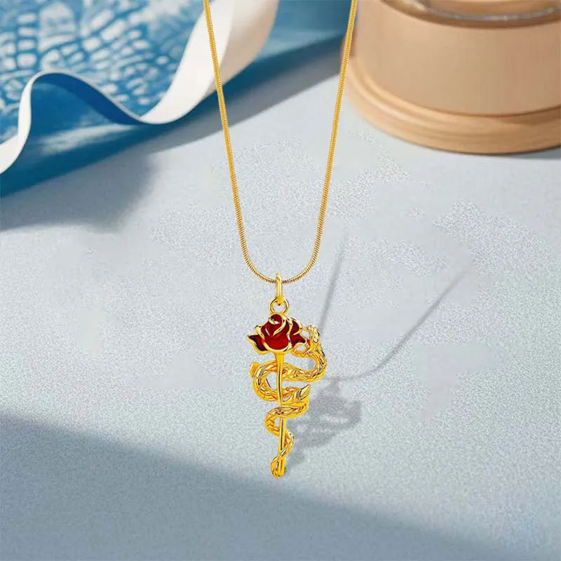 GIFU Alloy Necklaces Women's Red-2