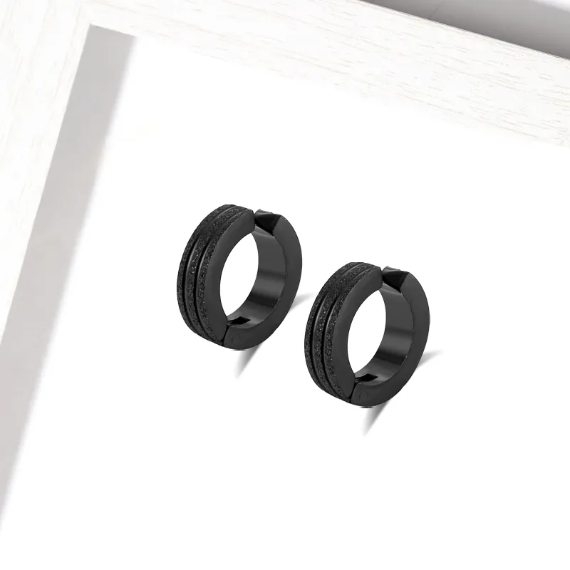 Muyan Titanium Steel Clip On Earrings Unisex-3