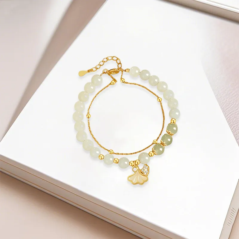 GIFU Colored Glaze Jade Necklaces Women's-1