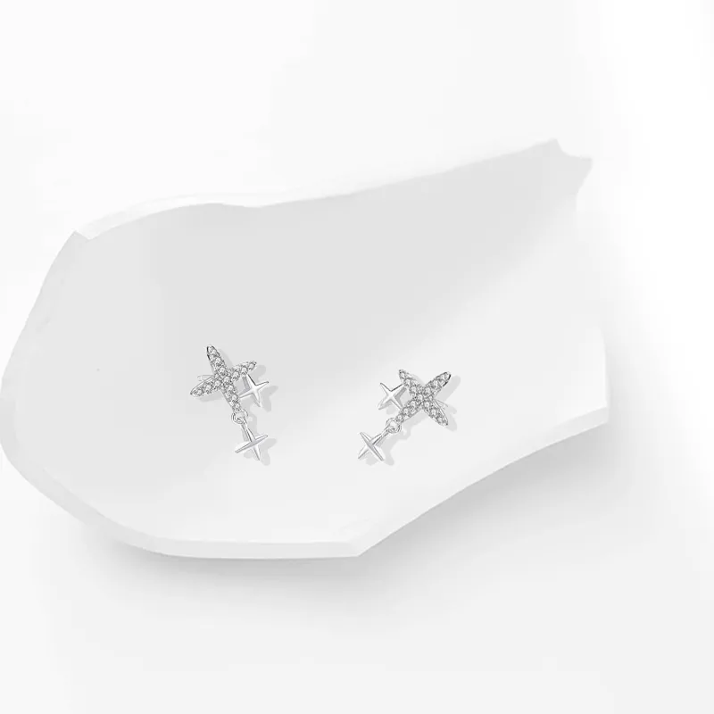 Muyan S999 Fine Silver Stud Earrings Women's-1