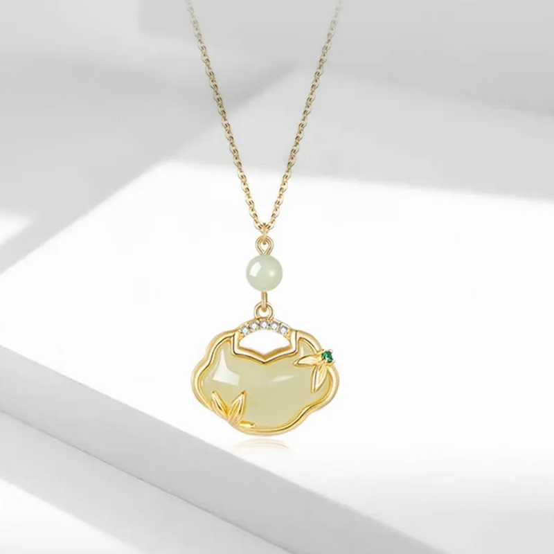GIFU Serpentine Jade Necklaces Women's-4