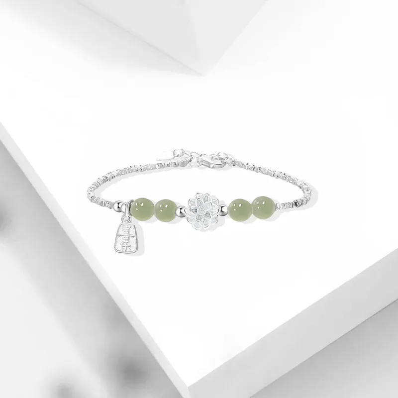 Muyan Chalcedony Pure Silver Bracelets Women's-2