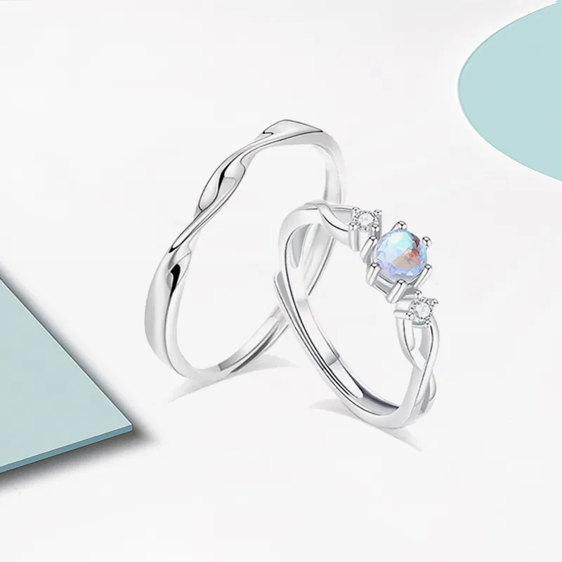 GIFU Synthetic/Artificial Colored Glaze Rings Unisex-3