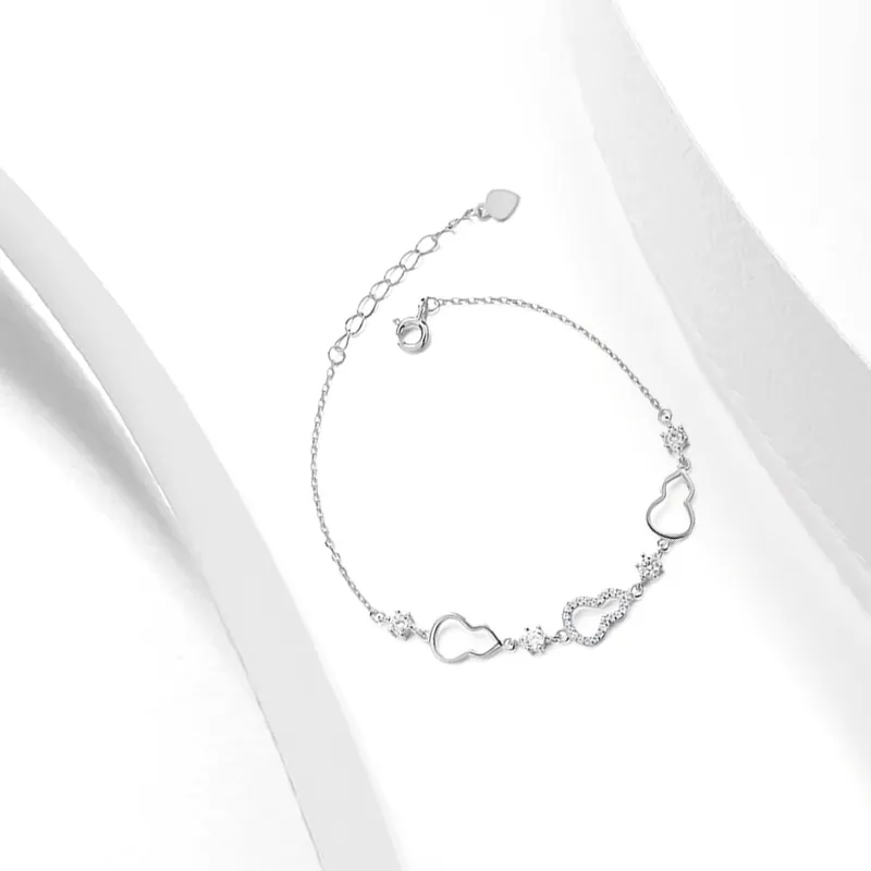 Muyan S925 Silver Cut Out Gourd Bracelet Women's-1