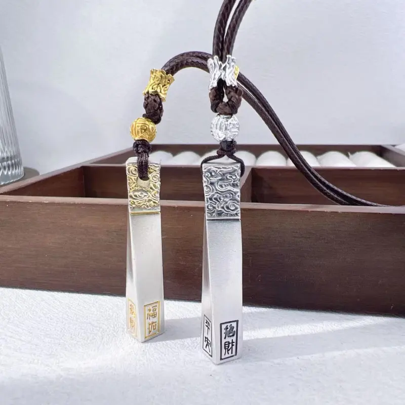 LIUXIN 999 Fine Silver Pendants Unisex-3