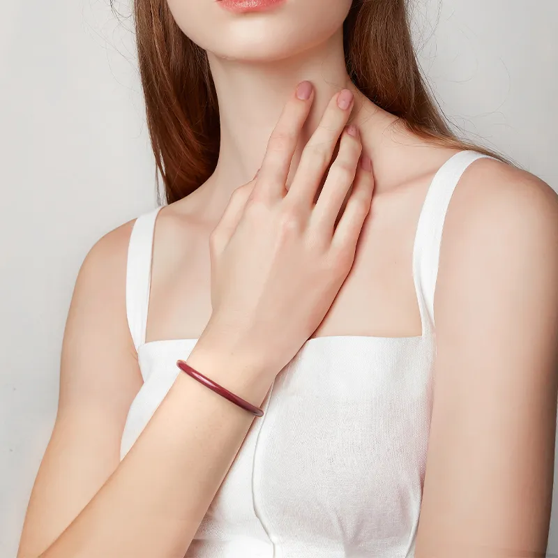 HMZ Reconstructed Cinnabar Bangles Women's-3
