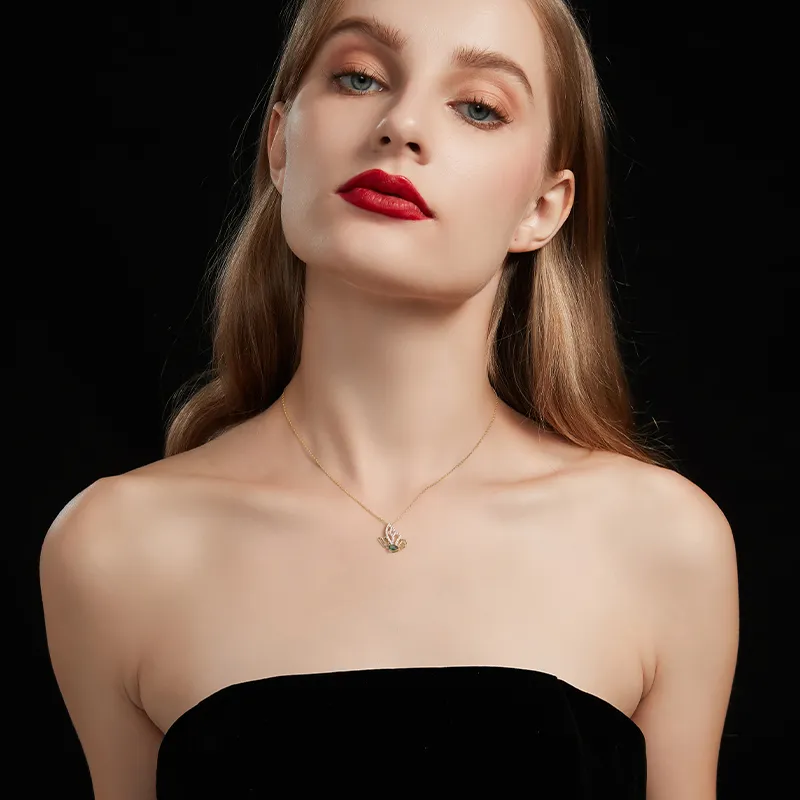 HMZ S925 Silver Necklaces Women's-2