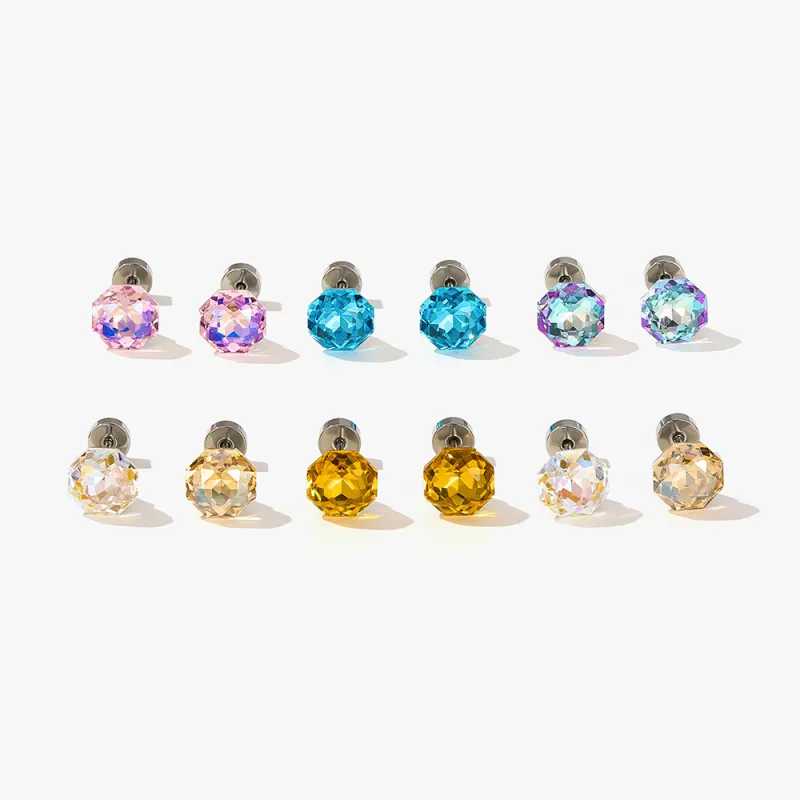 HMZ Titanium Steel Stud Earrings Women's-1