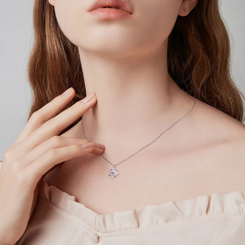 HMZ S925 Silver Necklaces Women's-2
