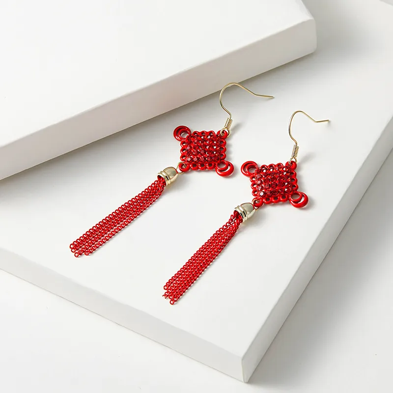 HMZ Artificial Zircon Alloy Earrings Women's-2